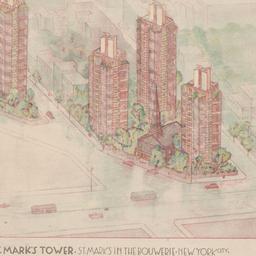 Four towers aerial view