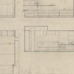 Guest room plan, elevations