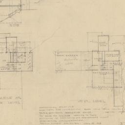 Three plans, elevation