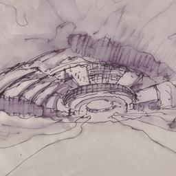 Aerial view, sketch.