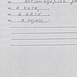 Eastern questionnaire, answ...
