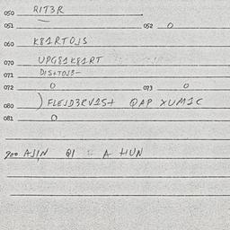 Eastern questionnaire, answ...