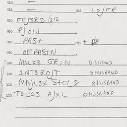 Eastern questionnaire, answ...