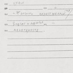 Eastern questionnaire, answ...