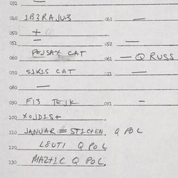 Eastern questionnaire, answ...