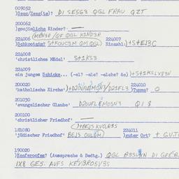 Western questionnaire, answ...