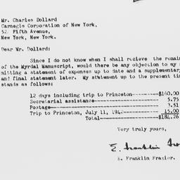 Letter from E. Franklin Fra...