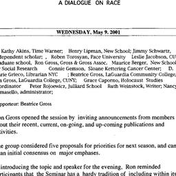 Minutes, 2001-05-09. Innova...