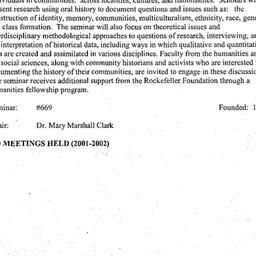 Schedules, Oral History: Th...