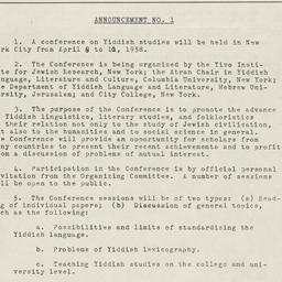 Conference on Yiddish Studies