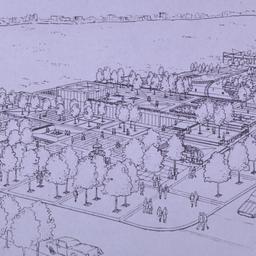 Aerial perspective drawing.