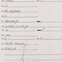 Eastern questionnaire, answ...
