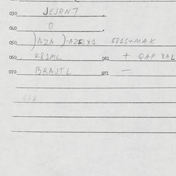 Eastern questionnaire, answ...