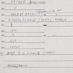 Eastern questionnaire, answ...