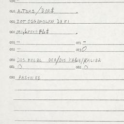 Eastern questionnaire, answ...