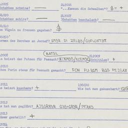Western questionnaire, answ...