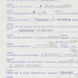Western questionnaire, answ...