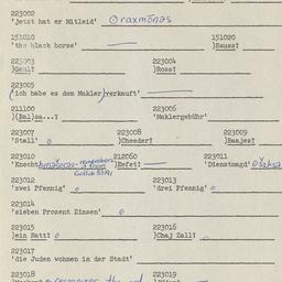 Western questionnaire, answ...