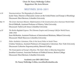 Schedules, Modern Europe, s...
