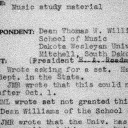 Carnegie Turn-Downs, Music ...
