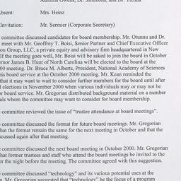 Committee on Trustee Meetings
