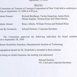 Committee on Trustee Meetings
