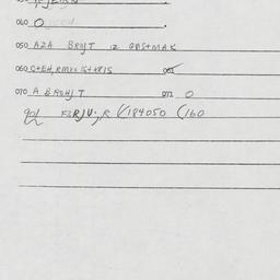 Eastern questionnaire, answ...