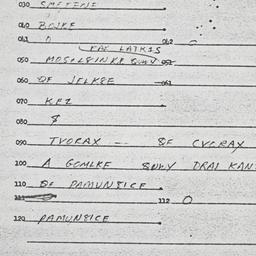 Eastern questionnaire, answ...