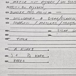 Eastern questionnaire, answ...