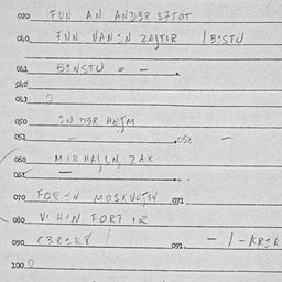 Eastern questionnaire, answ...