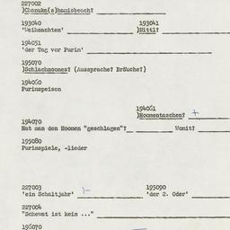 Western questionnaire, answ...
