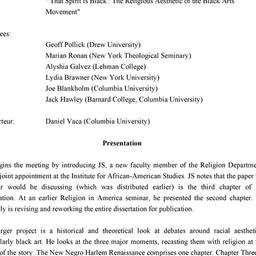 Minutes, 2010-01-22. Religi...