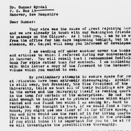 Letter from Charles Dollard...