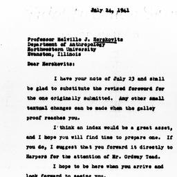 Letter from Charles Dollard...