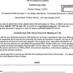 Announcements, 2003-10-10. ...