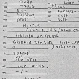 Eastern questionnaire, answ...