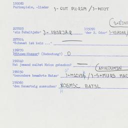 Western questionnaire, answ...