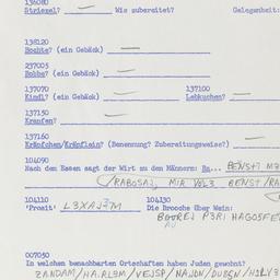 Western questionnaire, answ...