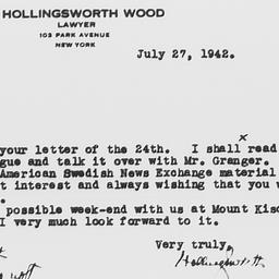 Letter from L. Hollingswort...