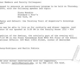 Announcements, 2005-04-07. ...