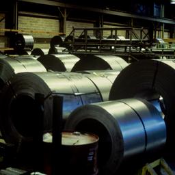 Interior view, rolls of steel.
