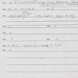 Eastern questionnaire, answ...