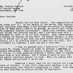 Letter from Gunnar Myrdal t...