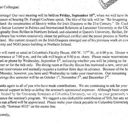 Announcements, 2004-09-10. ...