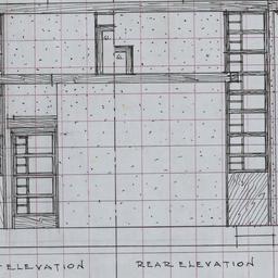 Front, rear partial elevations