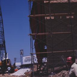 Construction view with cran...