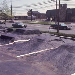 Submerged cars.