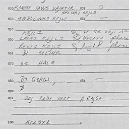 Eastern questionnaire, answ...