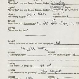 Western questionnaire, answ...