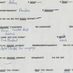 Western questionnaire, answ...